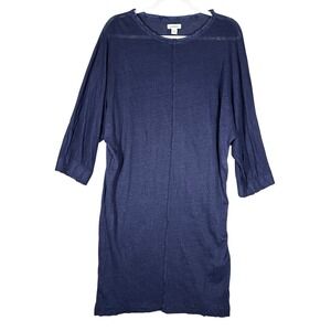 Sundance 100% Linen Raw Edge Sheer Shift Dress Sz S Slouchy Lagenlook Portugal